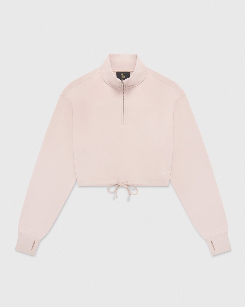 Rose Smoke OVO Quarter Zip Mockneck Sweatshirt Sweaters | VD44-E3AJ