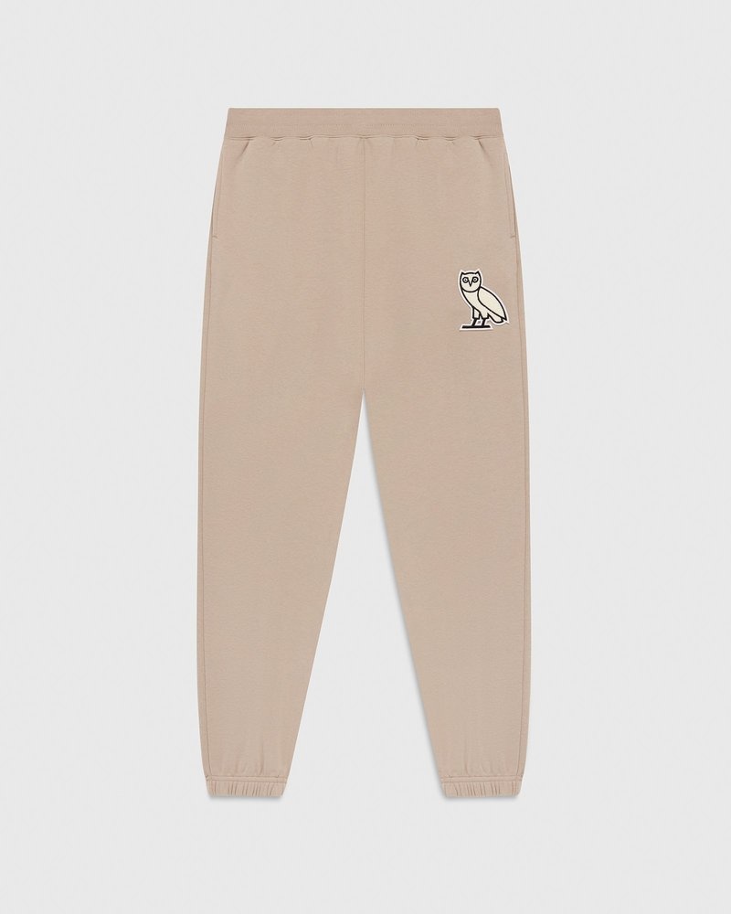 Sand OVO Mini OG Plush Sweatpant Bottoms | PS51-P5AH