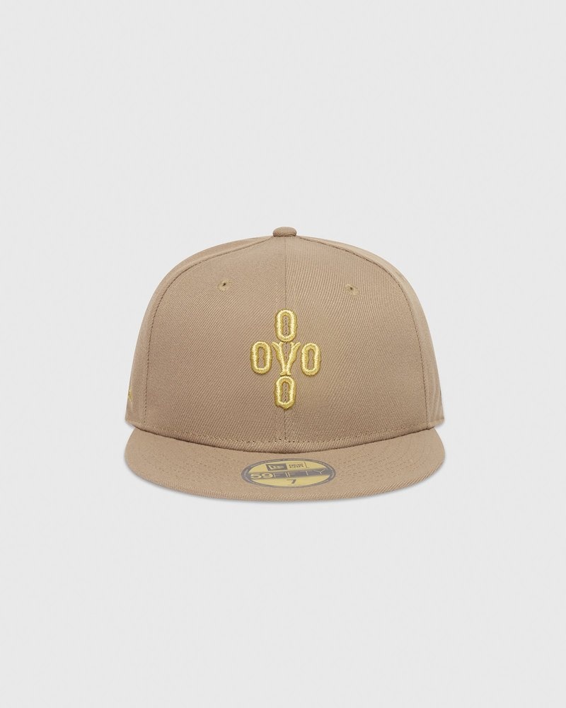 Sand OVO Pom Pom New Era 59Fifty Fitted Cap Headwear | KO69-F1ZO