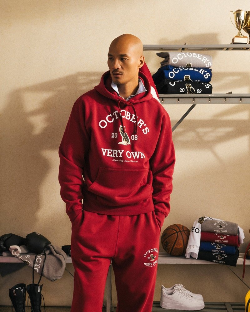 Scarlet OVO Collegiate Hoodie Sweaters | ZR31-P0MA