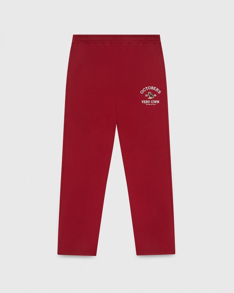 Scarlet OVO Collegiate Open Hem Sweatpant Bottoms | YU58-Z7EA