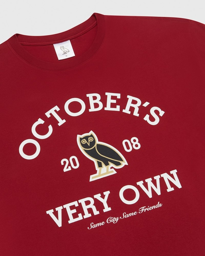 Scarlet OVO Collegiate T-Shirt T-Shirts | WU63-W2GW