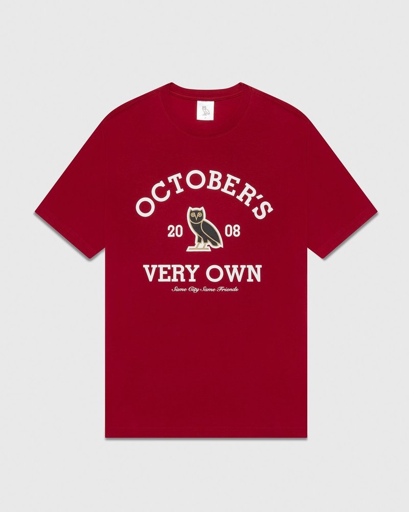 Scarlet OVO Collegiate T-Shirt T-Shirts | WU63-W2GW