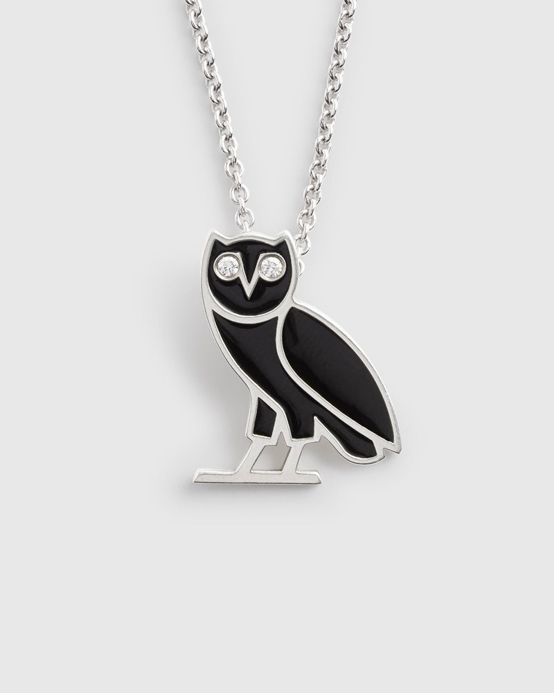 Silver OVO Jacob & Co. OG Emblem Necklace Accessories | DL06-C6RY