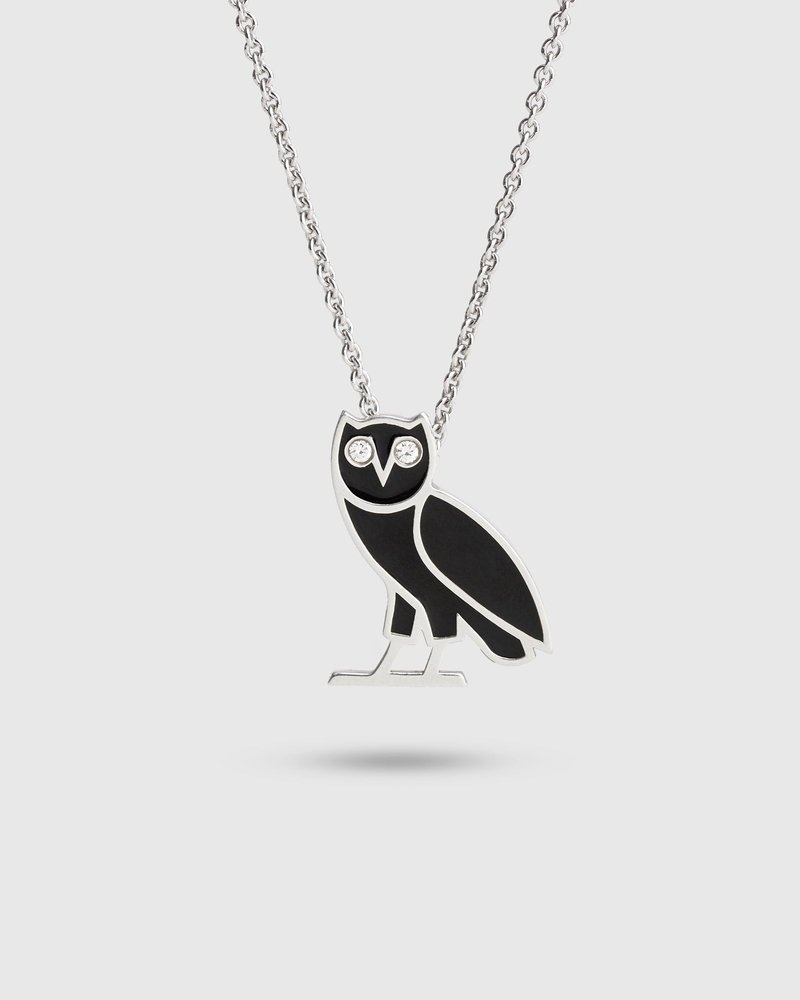 Silver OVO Jacob & Co. OG Emblem Necklace Accessories | DL06-C6RY