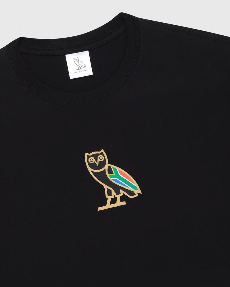 South Africa Black OVO International Mini OG T-Shirt T-Shirts | ND66-V6TT