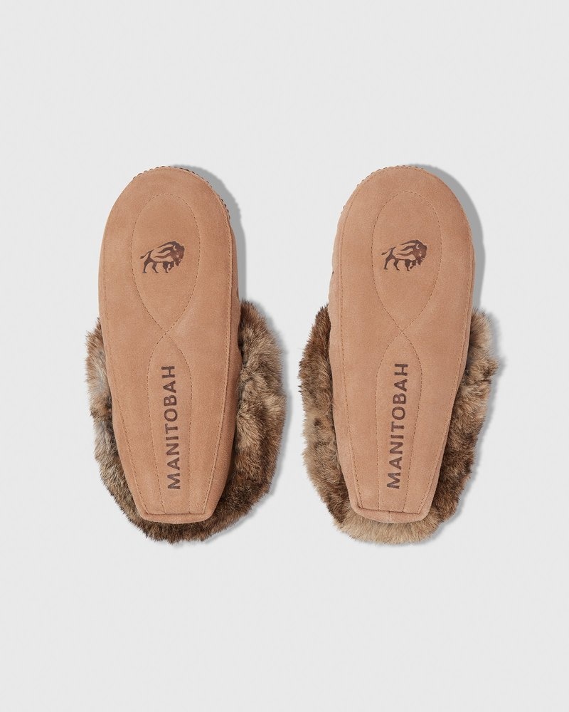 Tan OVO Manitobah Tipi Moccassin Footwear | NC46-Q7IQ