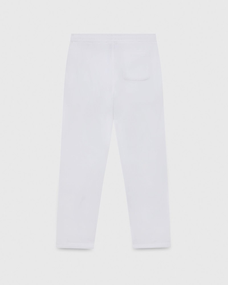 White OVO Arch Logo Open Hem Sweatpant Bottoms | CQ01-S7NP