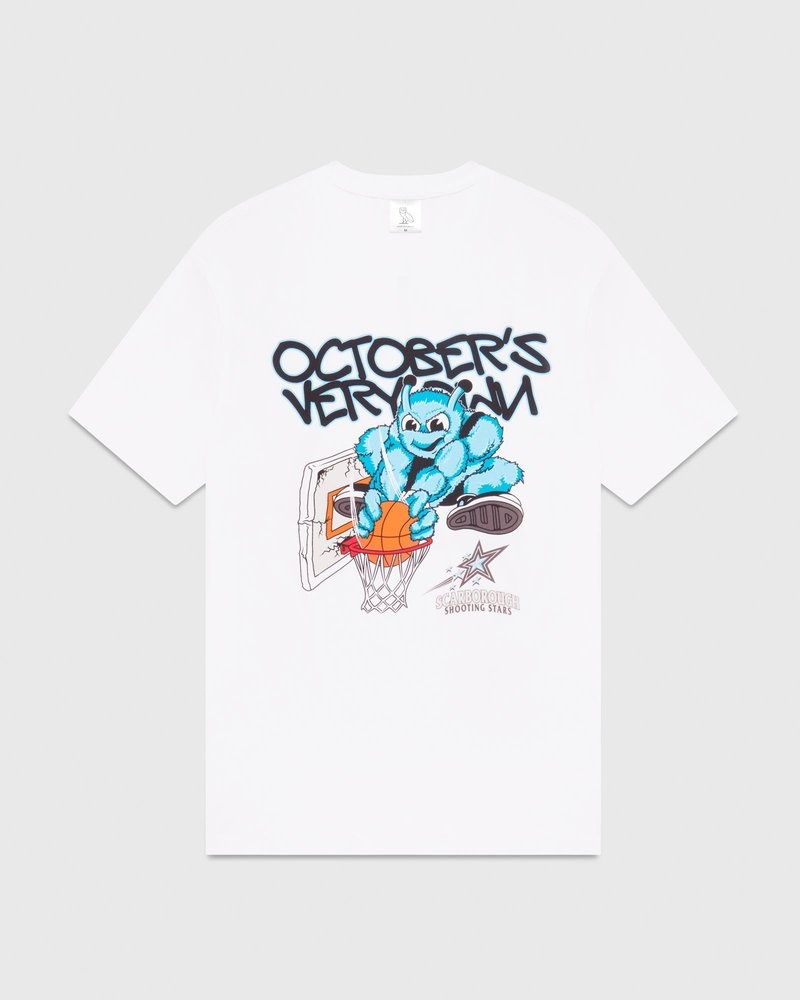 White OVO SSS Endzo The Mascot T-Shirt T-Shirts | TJ42-L5GK